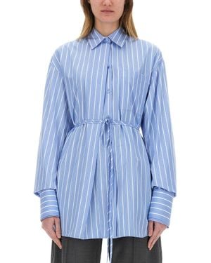Sportmax Oversized Stripes Shirt - Blue