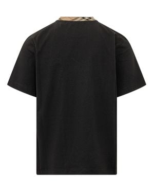Burberry Randan Cotton T-Shirt - Black