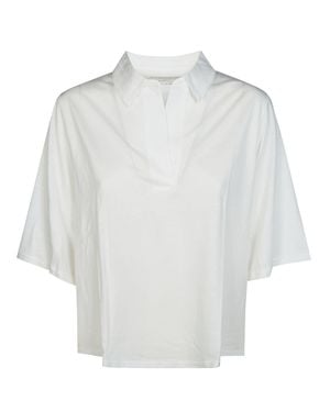 Majestic Elegant Lyocell Mini Polo For - White