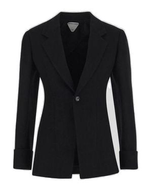Bottega Veneta Structured Raffia Jacket - Black