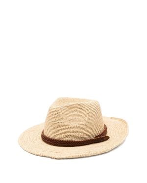 Dragon Diffusion Raffia Hat With Adjustable Drawstring - Natural