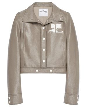 Courreges Vinyl Cropped Jacket - Multicolor