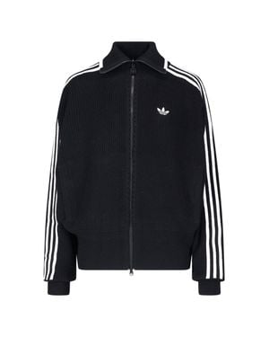 adidas Zip-Up Knit Track Jacket - Black