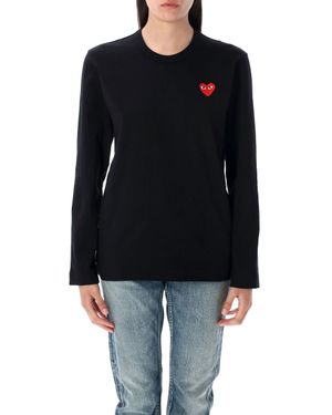 COMME DES GARÇONS PLAY Heart Long-Sleeve T-Shirt - Black