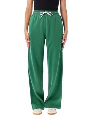 Polo Ralph Lauren Wide-Leg Cotton-Blend Track Pants With Embroidered Pony - Green