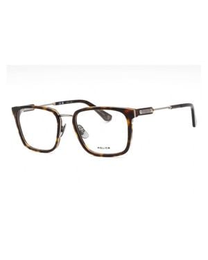 Police Sleek Rectangular Eyeglasses With Clear Demo Lens - Multicolor
