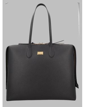 Dolce & Gabbana Leather Tote Bag - Gray