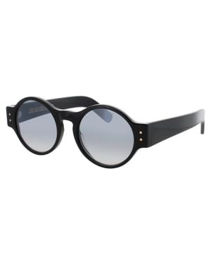 Cutler and Gross Round Acetate Sunglasses - Black