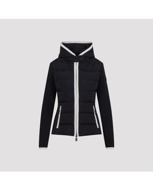 Moncler Zip-Up Puffer Cardigan With Quilted Down-Filled Warmth - Blue