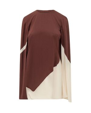 Alberta Ferretti Asymmetrical Mini Suit - Brown