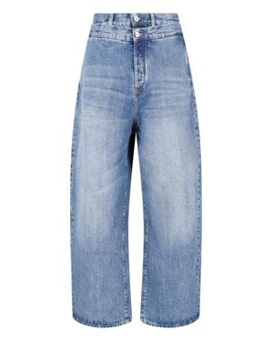 The Attico High-Rise Straight-Leg Jeans - Blue