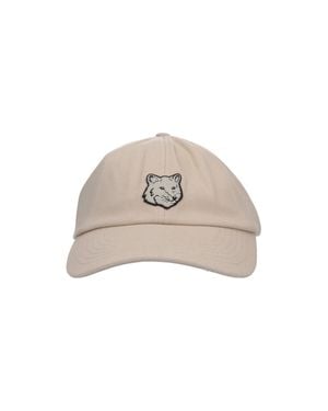 Maison Kitsuné Stylish Cotton Hat For - Natural