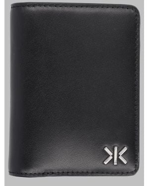 KENZO Cow Leather Wallet With Cotton Lining - Black