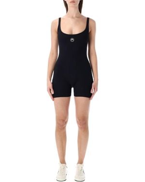 Marine Serre Moon Logo Short Catsuit - Black
