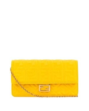 Fendi Wallet On Chain Baguette Leather - Yellow