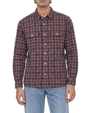 Levi's Plaid Long Sleeve Button-Up Shirt - Purple
