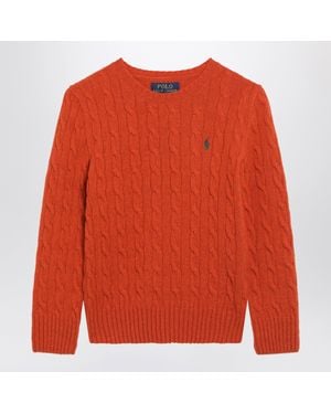 Polo Ralph Lauren Cable-Knit Wool And Cashmere Sweater - Orange
