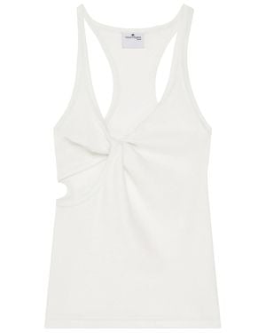 Courreges 90's Asymmetric Tank Top - White