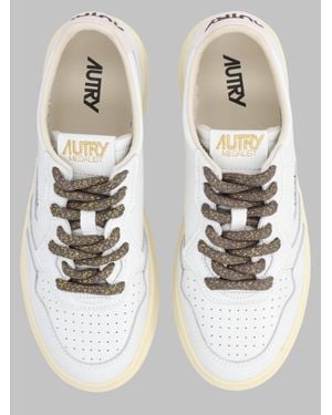 Autry Cow Leather And Suede Sneakers - Multicolor