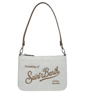 MC2 Saint Barth Parisienne Mini Felt Pouch Crossbody Bag - White