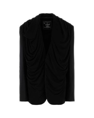 Y. Project Stretch Twill Oversize Blazer - Black