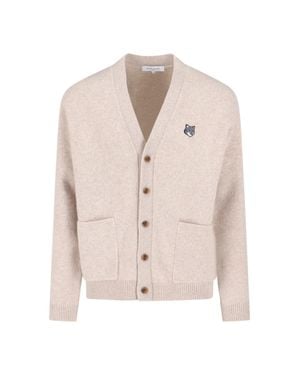 Maison Kitsuné 100% Wool Sweater - Natural