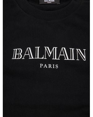 BALMAIN JUNIOR Kids Buttoned Logo Sweatshirt - Black