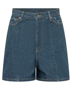 Marine Serre Mini Stylish Shorts - Blue