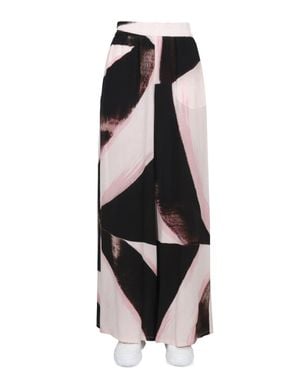McQueen Brushstroke Graphic Pants - Black