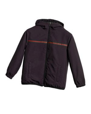 Gucci Boy Hooded Zip-Up Jacket - Blue