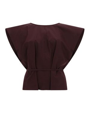 Alysi Sleeveless Top With Belt - Purple
