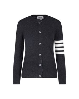 Thom Browne 100% Cashmere Crewneck Sweater For - Blue