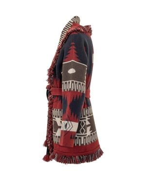 Alanui Icon Jacquard Cardigan - Red