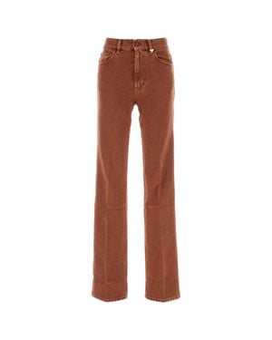 Chloé Brick Denim Jeans - Brown