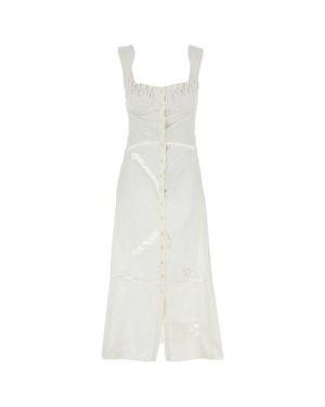Marine Serre Cotton Dress - White