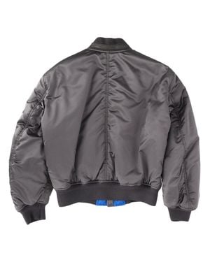 Tom Ford Satin Bomber Jacket - Gray