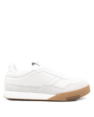 Givenchy Signature Leather Sneakers With Bicolor Rubber Sole - White