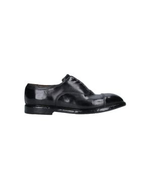 Premiata 100% Leather Flat Dress Shoes - Black