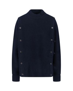 Setchu Soft Wool-Cashmere Sweater For - Blue
