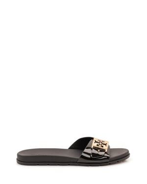Tory Burch Mellow Buckle Slide Sandals - Black