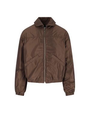 Lemaire Puffer Bomber Jacket - Brown