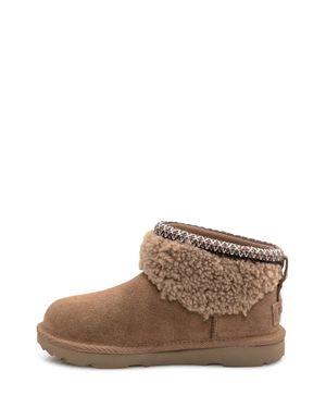UGG Maxicurly Suede Mini Boots - Brown