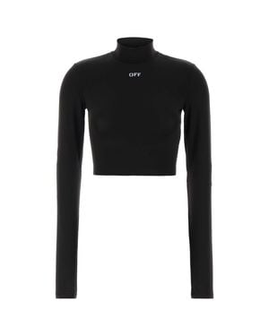 Off-White c/o Virgil Abloh Off Stretch Jersey Top - Black