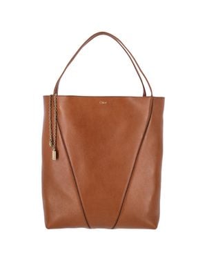 Chloé Leather Tote Bag - Brown