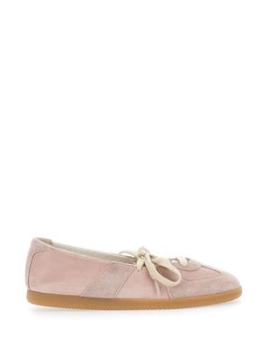 Maison Margiela Leather And Suede Low-Top Lace-Up Sneaker For - Pink