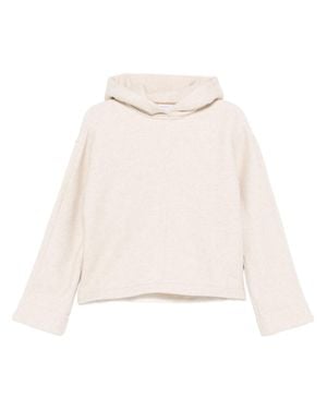 Max Mara Pure Stretch-Cotton Hooded Sweatshirt - Natural
