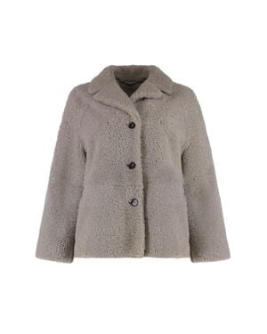 Max Mara S Max Mara Violante Short Sheepskin Jacket - Brown