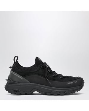 Moncler Trailgrip Lite3 Suede Leather Sneakers - Black