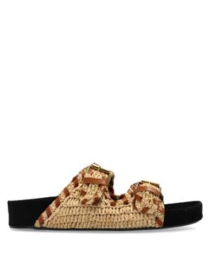Isabel Marant Chic Buckle-Strap Sandals - Brown