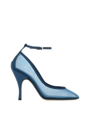 Alaïa Alaïa-Style Mesh Pumps With 10 Cm Heel - Blue